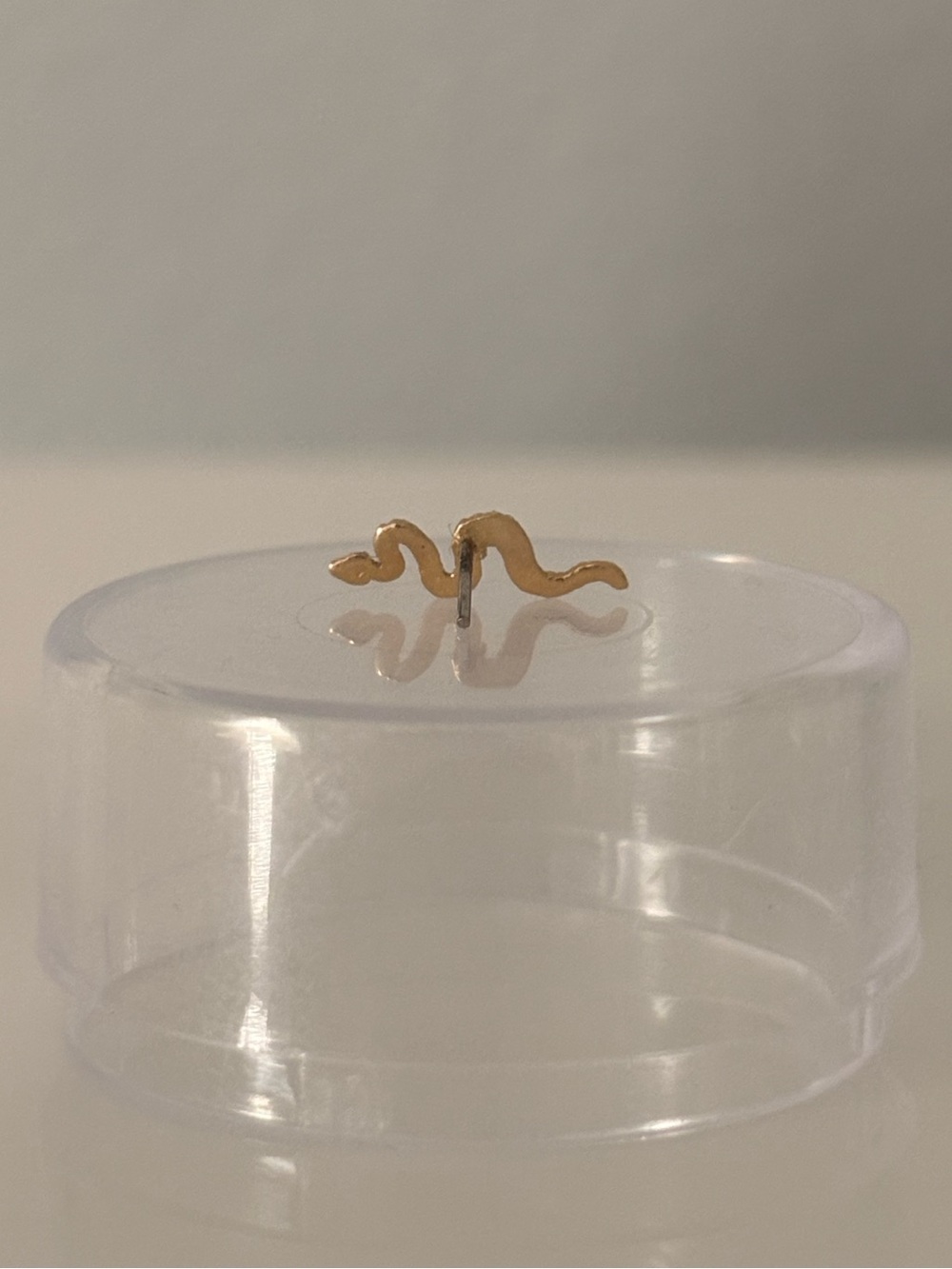 14k Gold Snake Threadless End - Picture 2 of 2